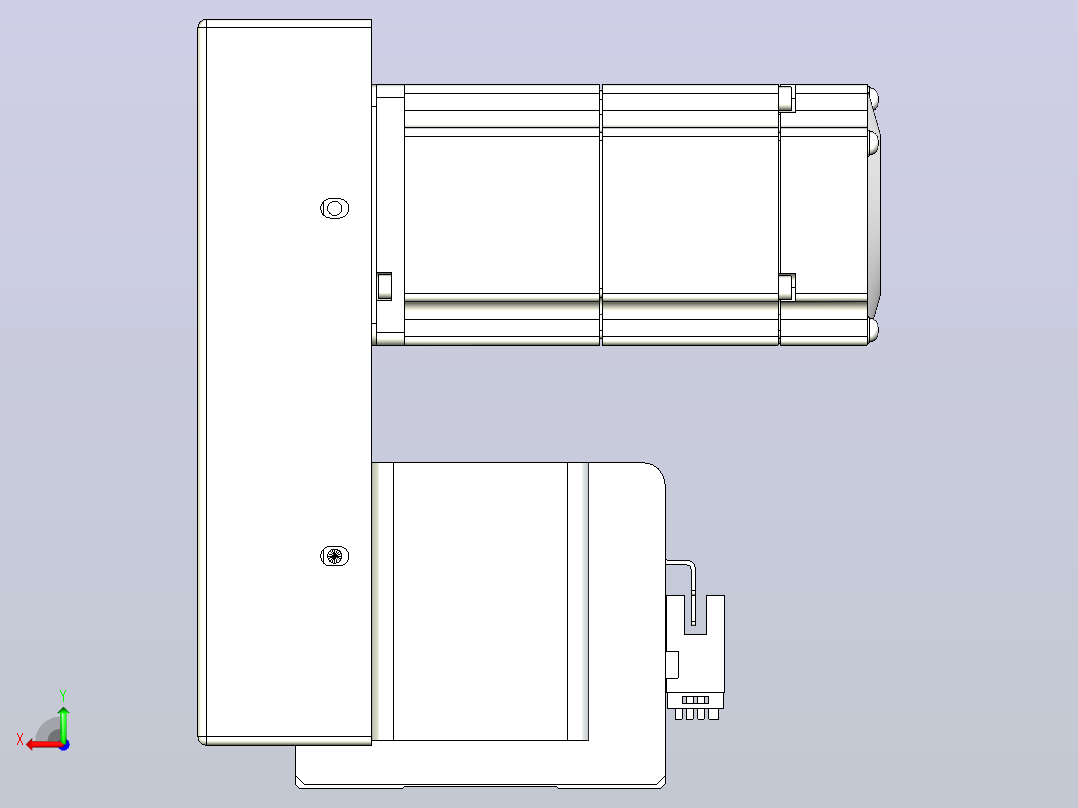 皮带直线轴半封闭可选导轨TPA-HNB-85D-90-L550-LU-Y-P20-N3后视图