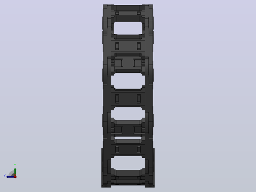 弯曲半径125内高45两侧打开型桥式拖链_DMD45BD-30-60-125R-30右视缩略图