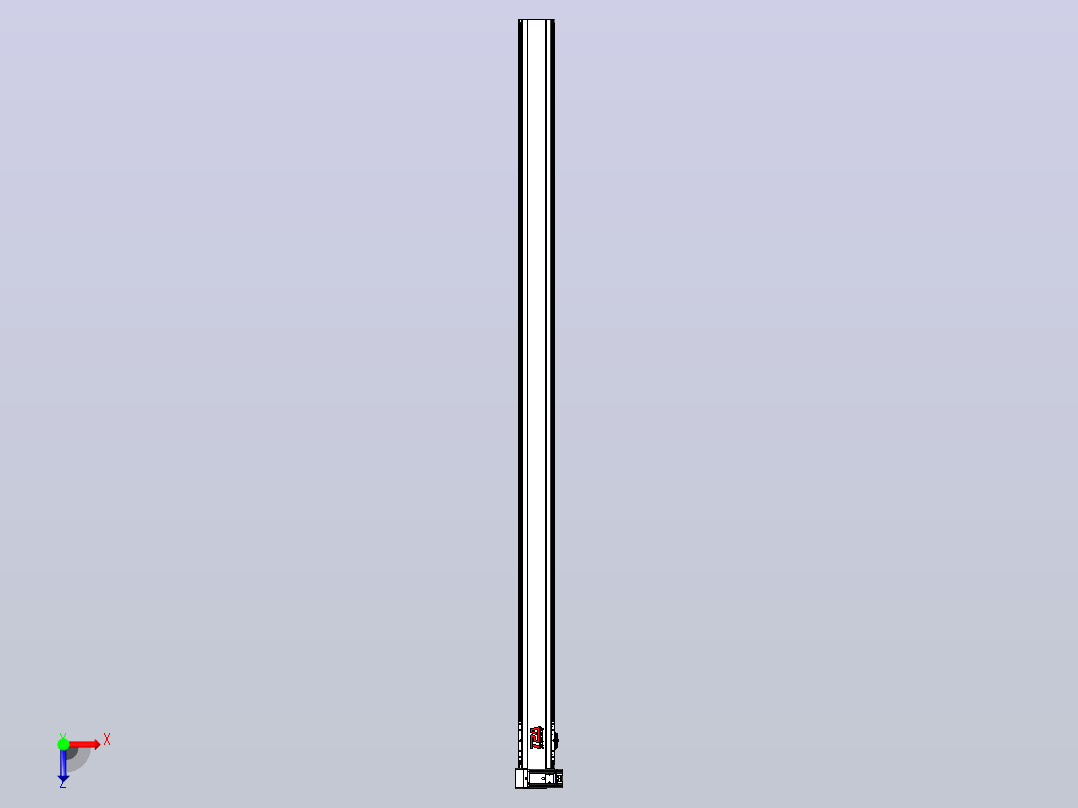 皮带直线轴半封闭可选导轨TPA-HNB-120D-110-L2250-LU-C-P40-N3俯视图