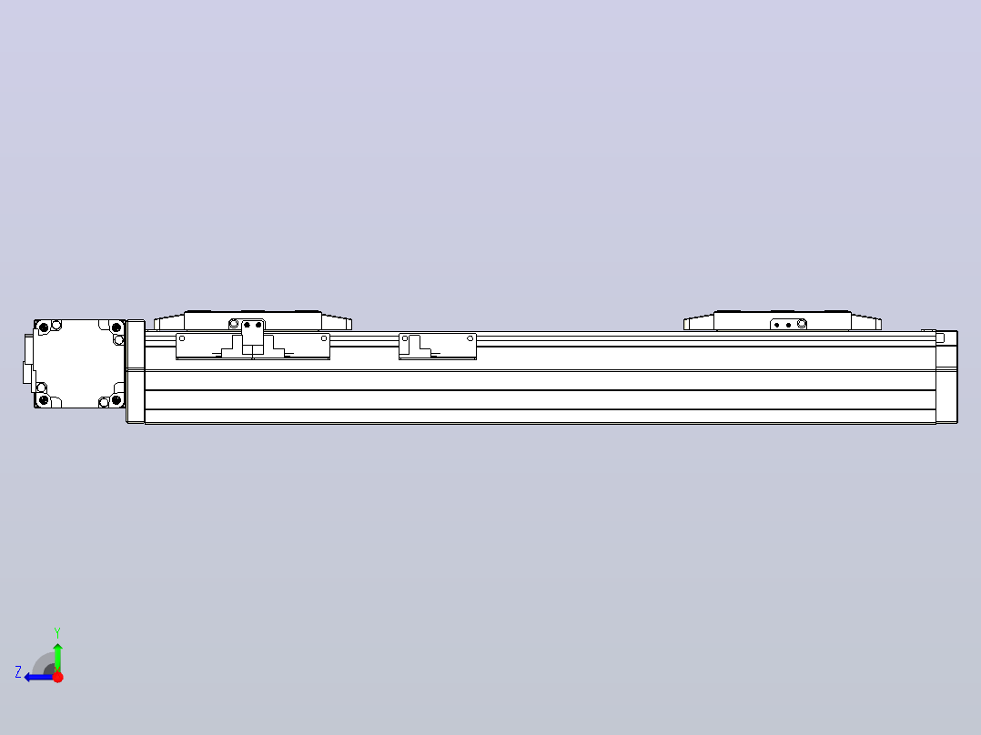 皮带直线轴双滑块型TPA-GCBS-80-P60-L100-DL-M20-N3右视图
