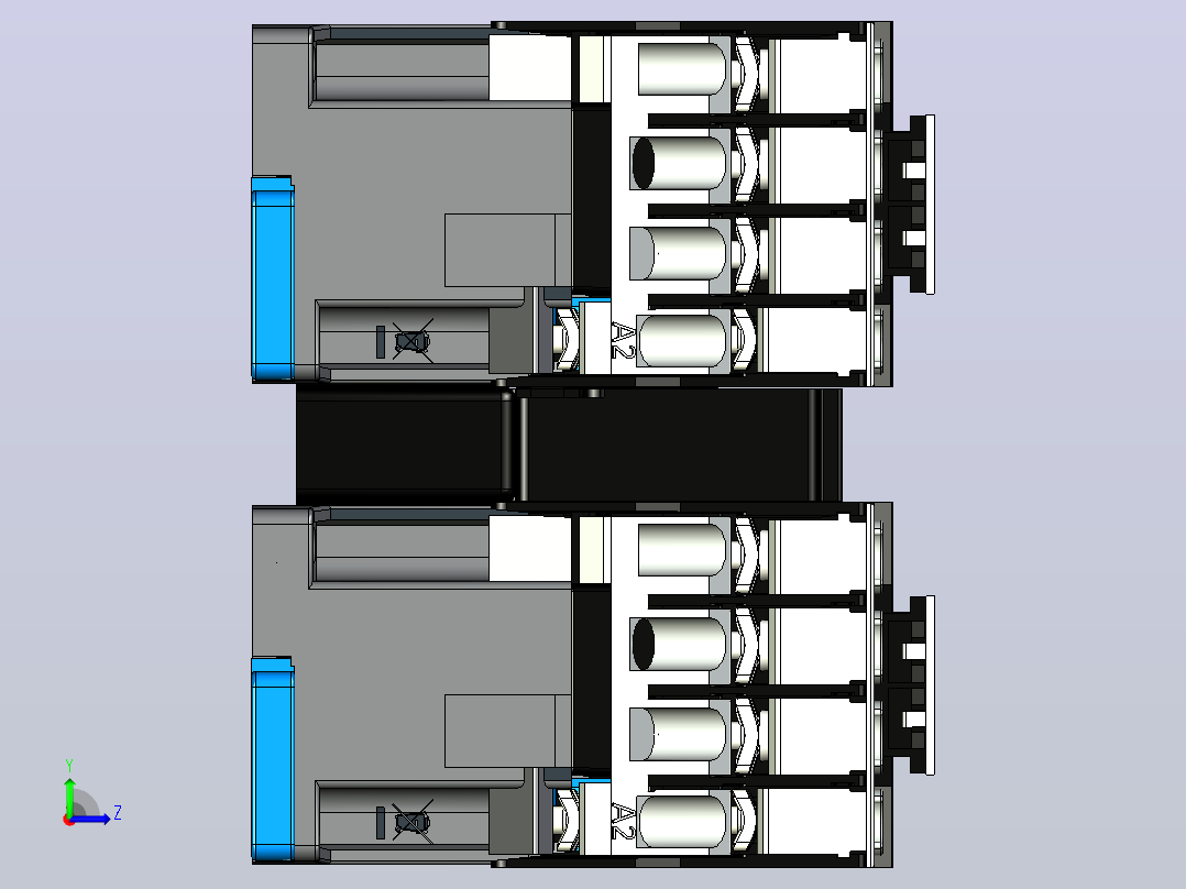 CJX2-18N可逆接触器三维模型202408左视图