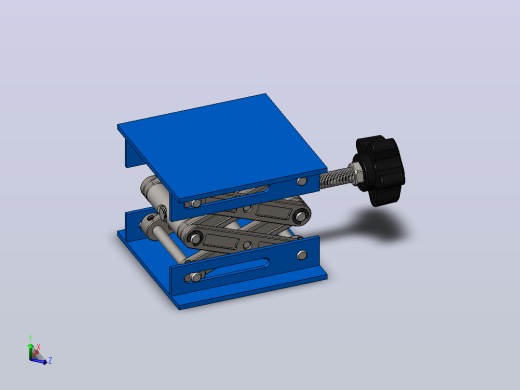 小小剪式升降机3D数模图纸+Solidworks设计