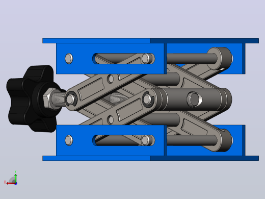 小小剪式升降机3D数模图纸+Solidworks设计后视缩略图