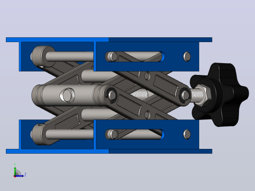小小剪式升降机3D数模图纸+Solidworks设计左视缩略图
