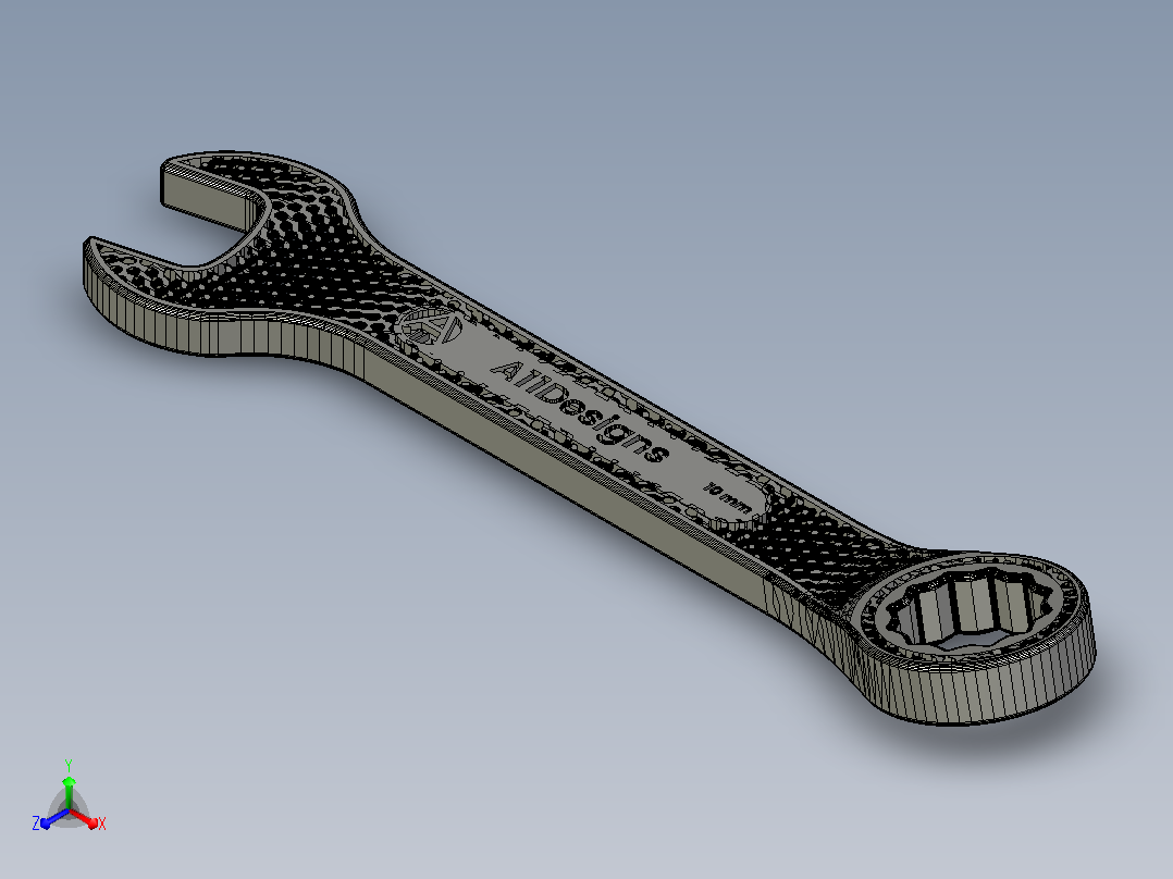 10毫米扳手主视图