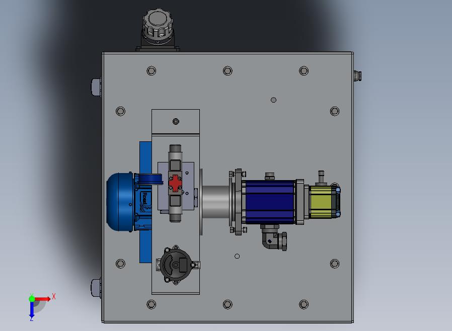 B01-3kw液压油箱俯视图