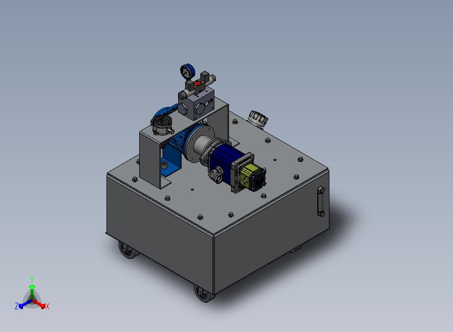 B01-3kw液压油箱正等轴测图