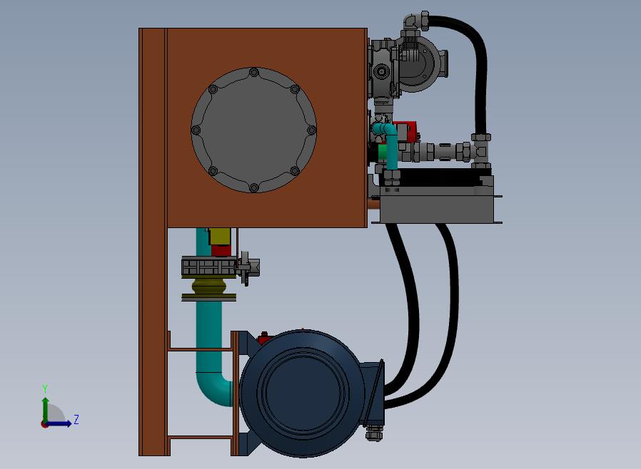 B04-800吨液压泵站左视图