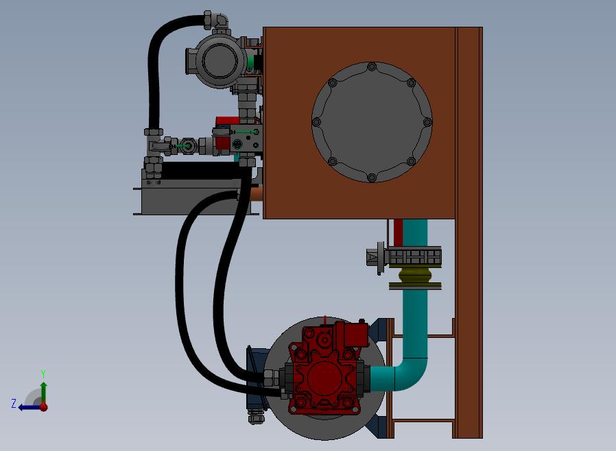 B04-800吨液压泵站右视图