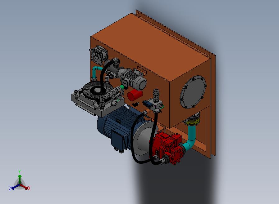 B04-800吨液压泵站正等轴测图